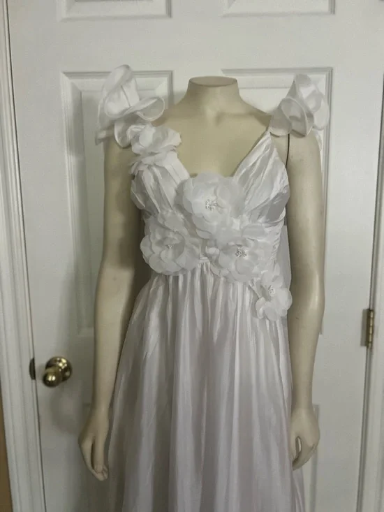 Petal & Pup White Floral-Accent Maxi Dress - Women - Picture 12 of 14